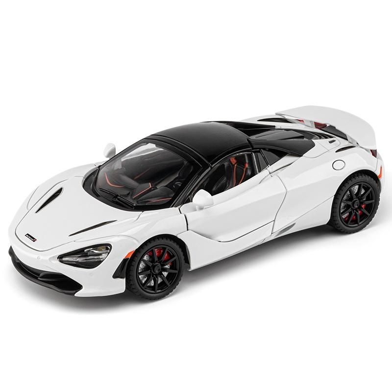 1/24 McLaren 720S Druckguss-Spielzeugauto, Miniatur-Cabrio-Modell, Pullback, Sound & Licht, Sammlung, Geschenk für Jungen und Kinder