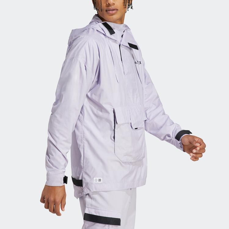 Adidas Made To Be Remade Wind Anorak Solid Color Logo Sports Outdoor Hooded Jacket Men Jackets Silver HN2957
