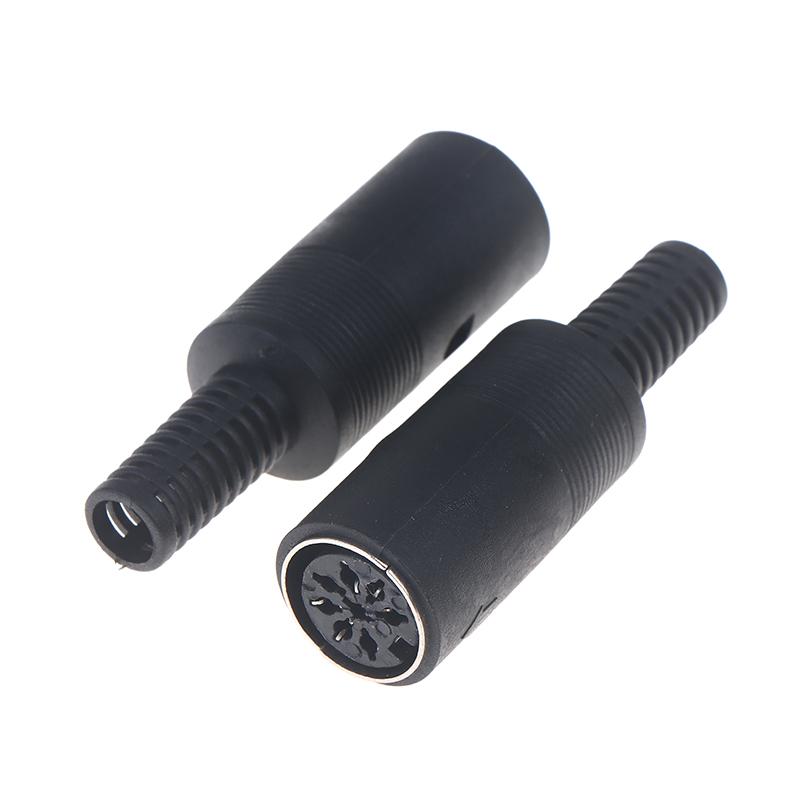 2Pcs/pack 3P 4P 5P 6P 7P 8P DIN Male/Female Plug Soecket Jack With Plastic Handle Keyboard Cable Connector Adaper