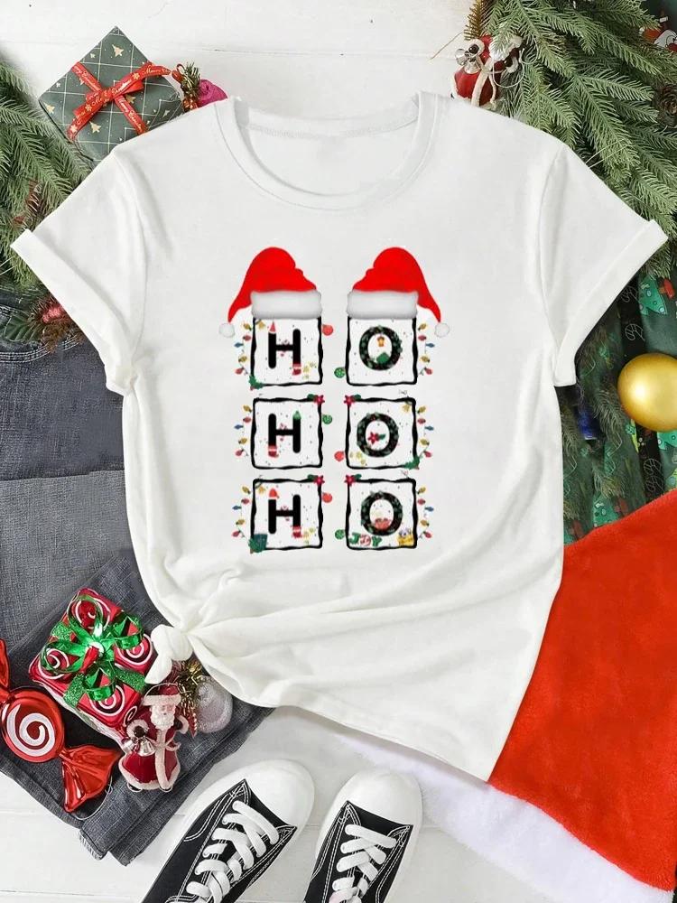Unisex Christmas Santa Claus Printed T Shirt Christmas Xmas Cartoon Top Tshirt Harajuku Fashion New Year Tshirt Clothing