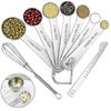 Set Of 9 Stainless Steel Measuring Spoons - The Complete Set