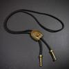 Cowboy Bolo Tie Metal Pendant Adjustable Faux Leather Cord for Men and Women for Western Outfit Necklace Accessory