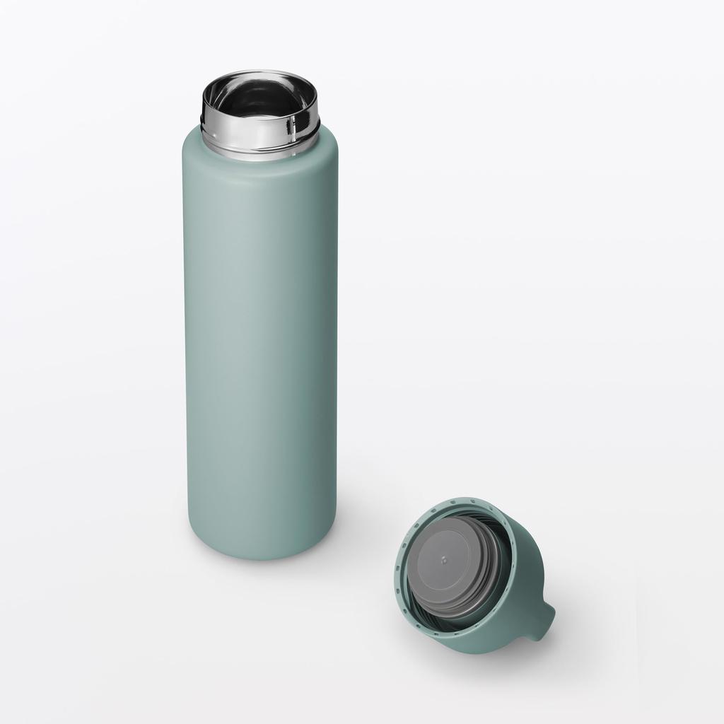 MUJI Vacuum Insulated Handle Smoky 23112666 Bottle, Type, 750mL, Green,