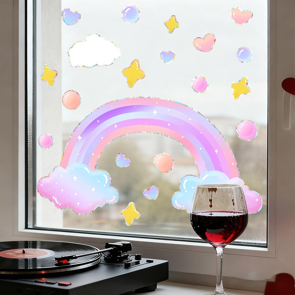 Rainbow Cloud Self-adhesive Living Room Bedroom Living Room Balcony Wall Decoration Stickers