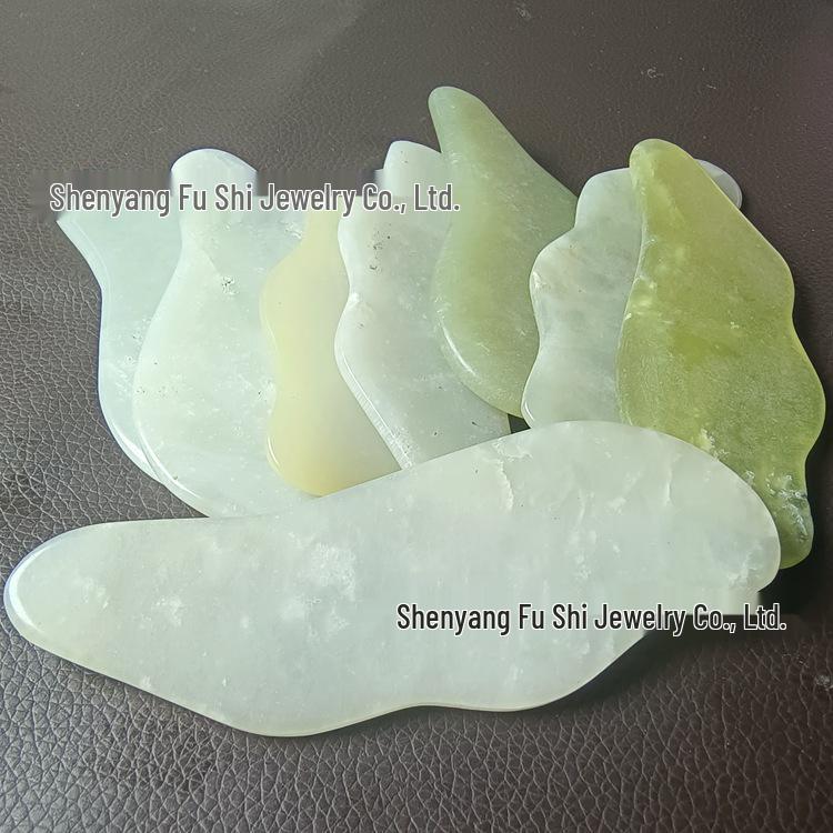 Natural Jade Guasha Facial & Eye Massager Scraper Seventh Generation