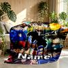 Custom Name Personalized Anime Print Blanket, Home Decor, Bedroom, Sofa, Camping, Couch, Gifts for Birthday Christmas