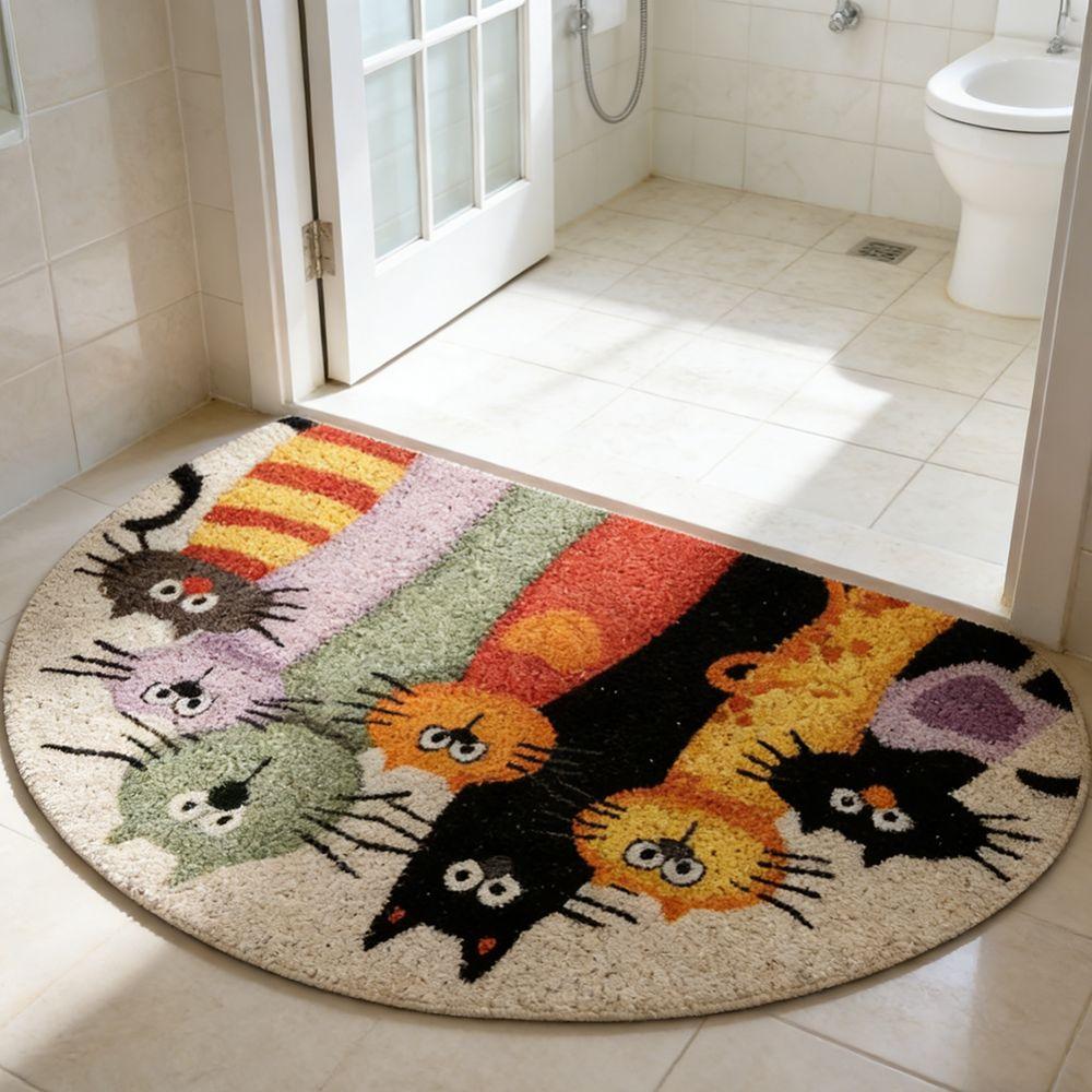 Cartoon Animal Bathroom Mat Dog Door Mat Quick Dry Cat Floor Mat  Laundry Room