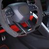 Real Carbon Fiber Car Styling Steering Wheel Decorative Frame Panel Cover Trim For Lamborghini URUS 2018-2026 Car Accessories