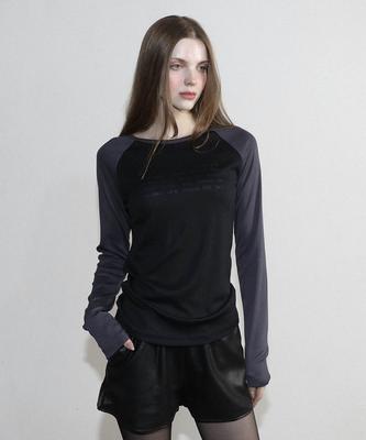 Maegolenseoul Drowning Loose Fit Raglan Long Sleeve Black