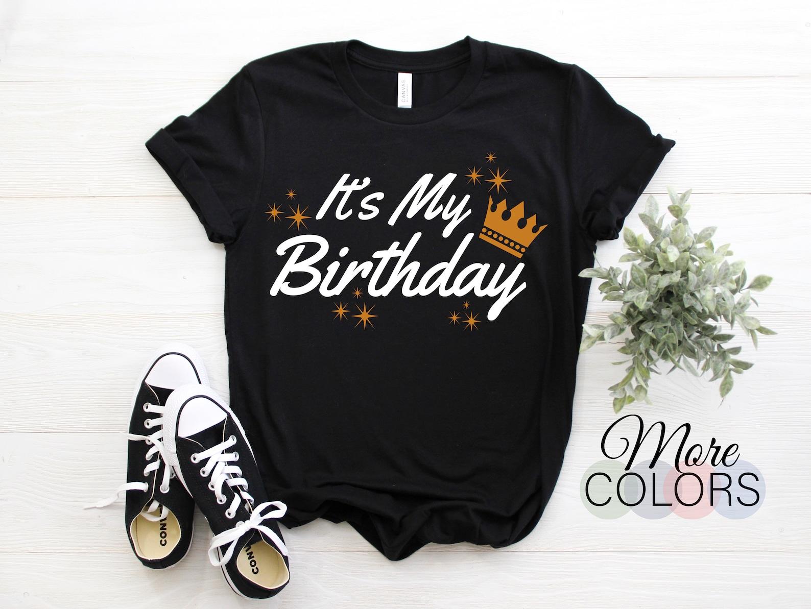 It s My Birthday B-day Party Cool Birthday Queen Golden Crown Squad Happy B-day T-shirt, Squad Wearing Shirt Party Girl Wo Outfit Gift Tees, 110