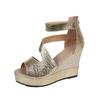 Style Peep Toe Sandals With Thick Rubber Sole For Summer Casual Wear