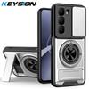KEYSION Magnetic Phone Case for Infinix Hot 60i 4G 60 5G Hot 60 Pro Slide Camera Protection Upright Kickstand Shockproof Cover