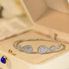 Waterdrop Shaped Decoration with Diamond Inlaid Open Bracelet, Anti Allergic Material, Birthday Gift, Gifts for Men and Women, Daily Outfit