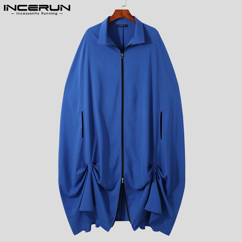 

INCERUN Весна Мужская мода Длинные пальто Без рукавов Сплошной цвет Накидка Thobe Арабский Повседневный Свободный Макси Верхняя одежда Plsu Размер