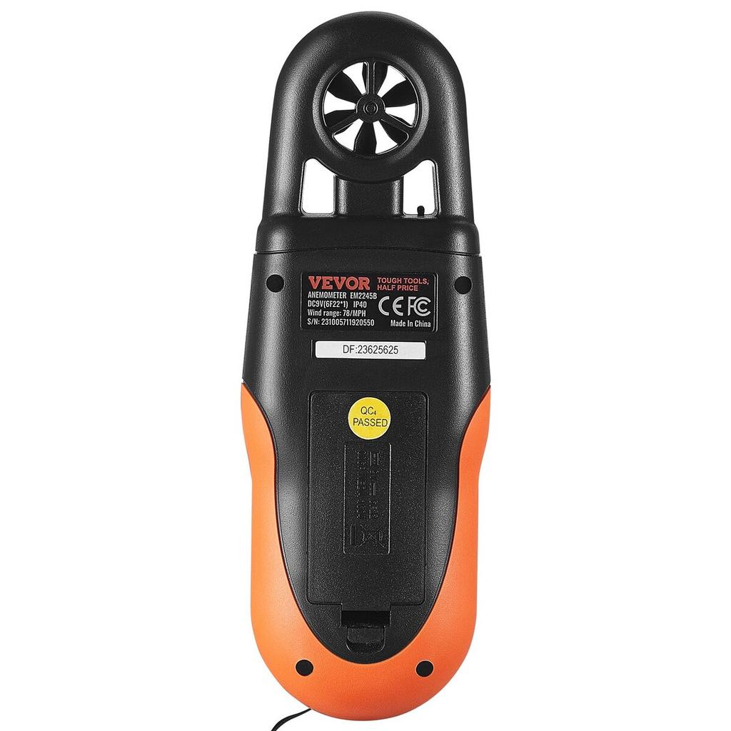 Bluetooth Handheld Anemometer, 14℉-140℉, Digital Wind Speed Meter Gauge with LED Backlight Screen, Measures Wind Velocity Wind Temperature Air Flow