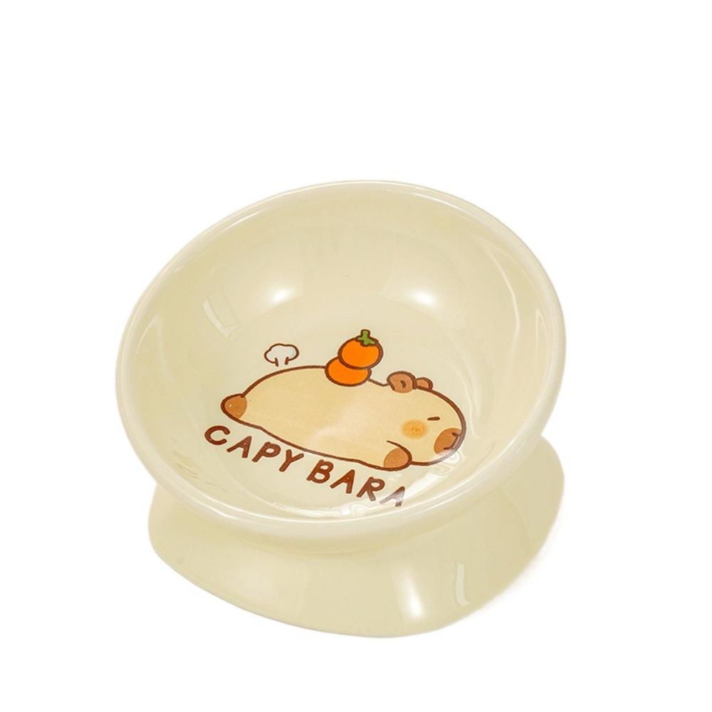 Slanted Mouth Pet High Foot Bowl Ceramic Dog Food Feeding Basin Cat Bowl  Water Container