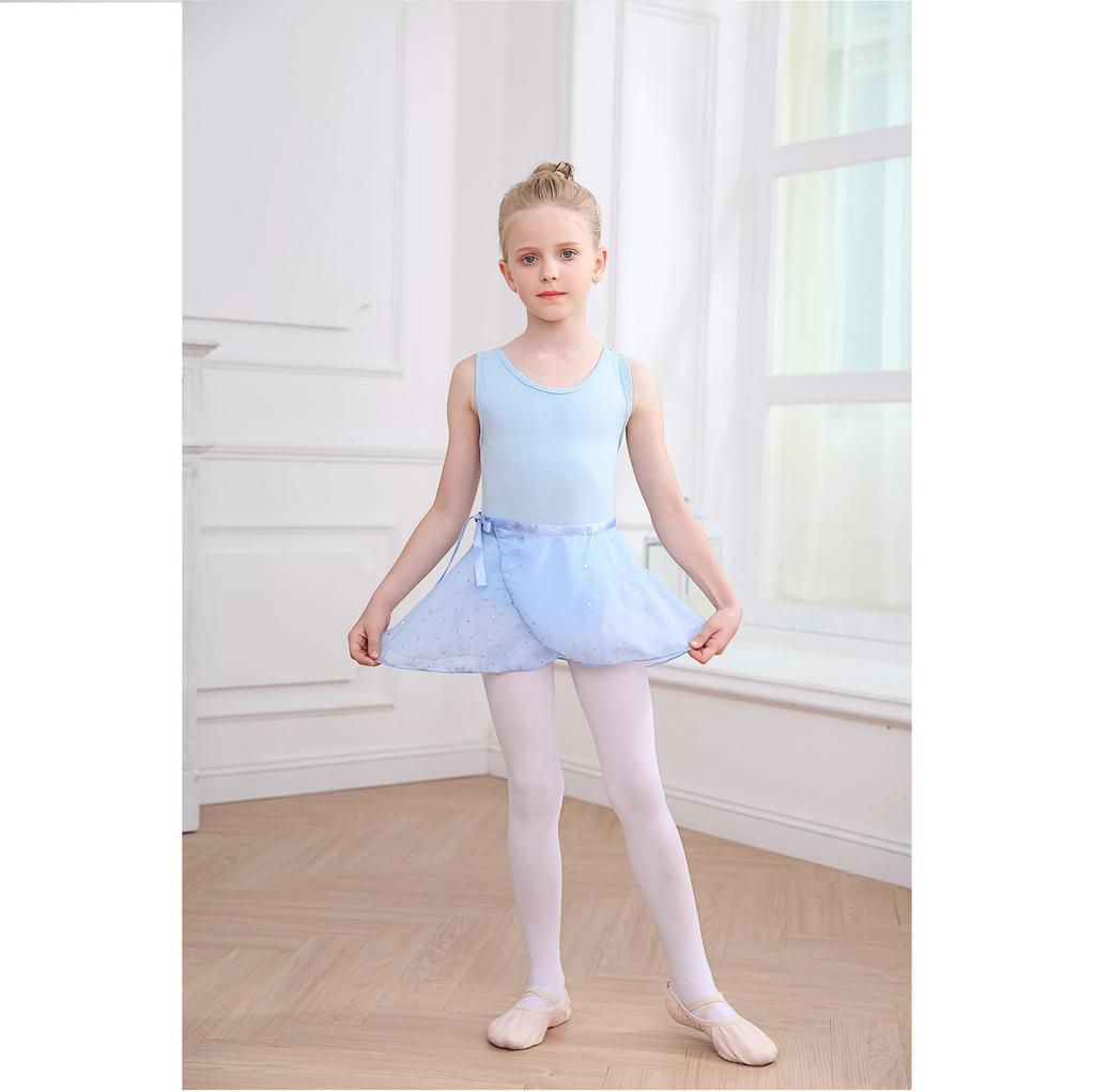 Jenters Love Dance Skjørt, Jenters Fire Sesonger Kort Ermet Ballett Øvelseskjole, Todelt Gymnastikk Opptredenskjole Sett