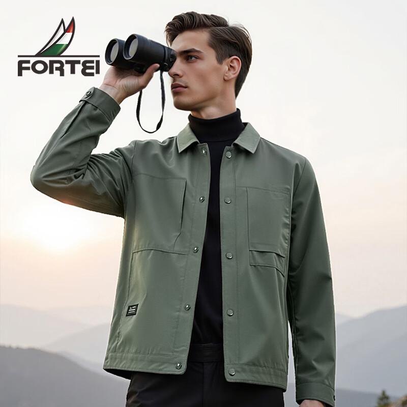 Fu Ting Men s Windproof Lapel Workwear Jacket 2XL
