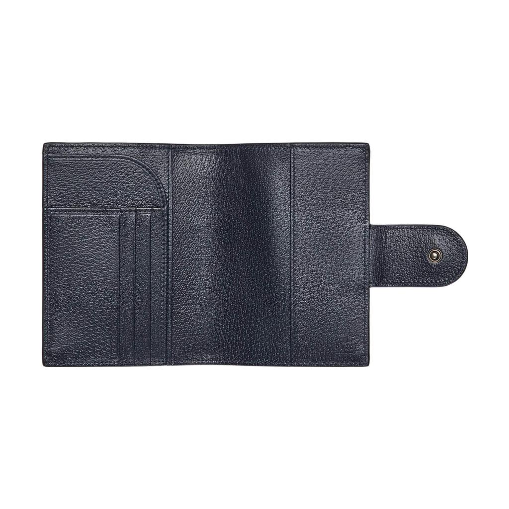 Gucci Ophidia Double G Logo Snap Closure Canvas And Leather Trim Passport Holder Men Accessories Beige Blue 732755-96IWN-4076