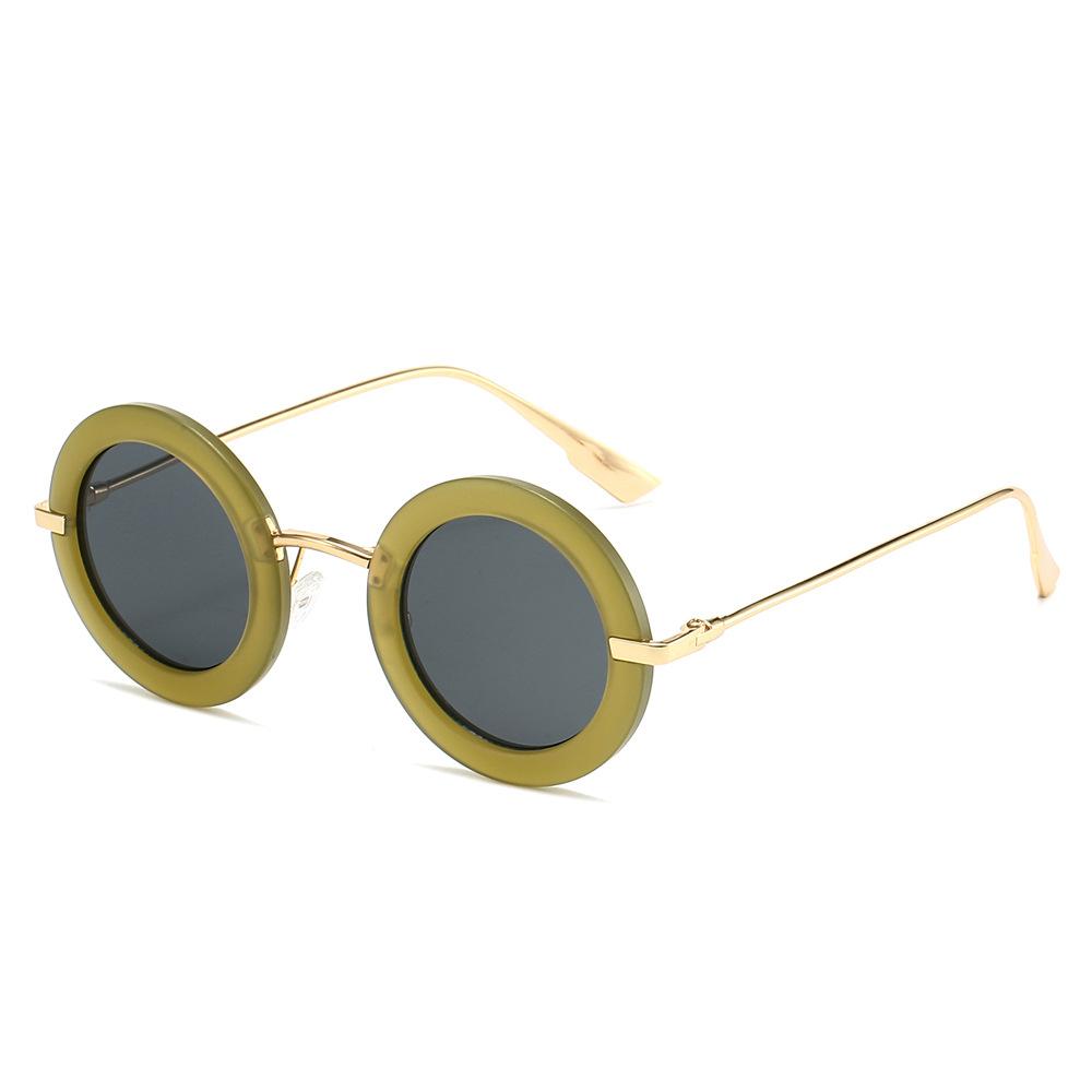 Retro Round Sunglasses Men Women Popular Style Fashionable  Sun Glasses Outdoors Holiday   New In Trendy Cute  Sun Glasses