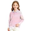 Girls' Long Sleeve Print School Uniform Blouse for Casual Formal Wear