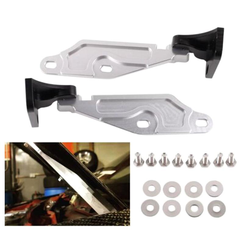 For Honda Acura 1992-2001 Civic Type R DC2 EK Billet Quick Release Hood Hinge Latch Parts Accessories Silver