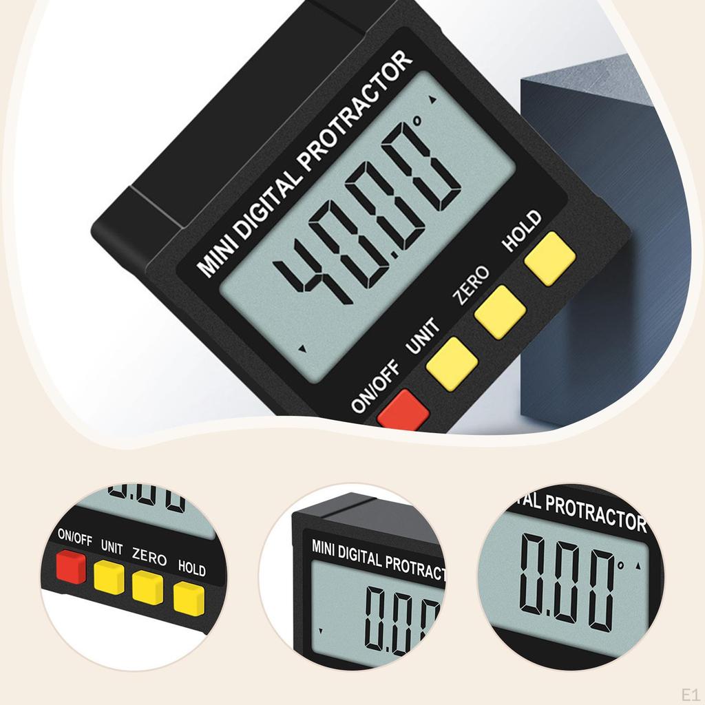 Pocket Sized Digital Level Angle Gauge ±0.2° Accuracy for Engineers Multifunctional 2.5x2.5x1inch