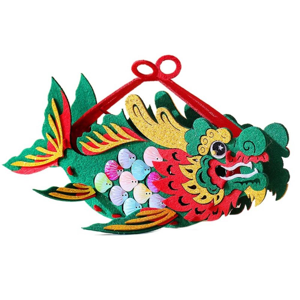 Non-Woven Fabric Dragon Boat Festival Fish Lantern Chinese Style Fish Shape Storage Basket DIY