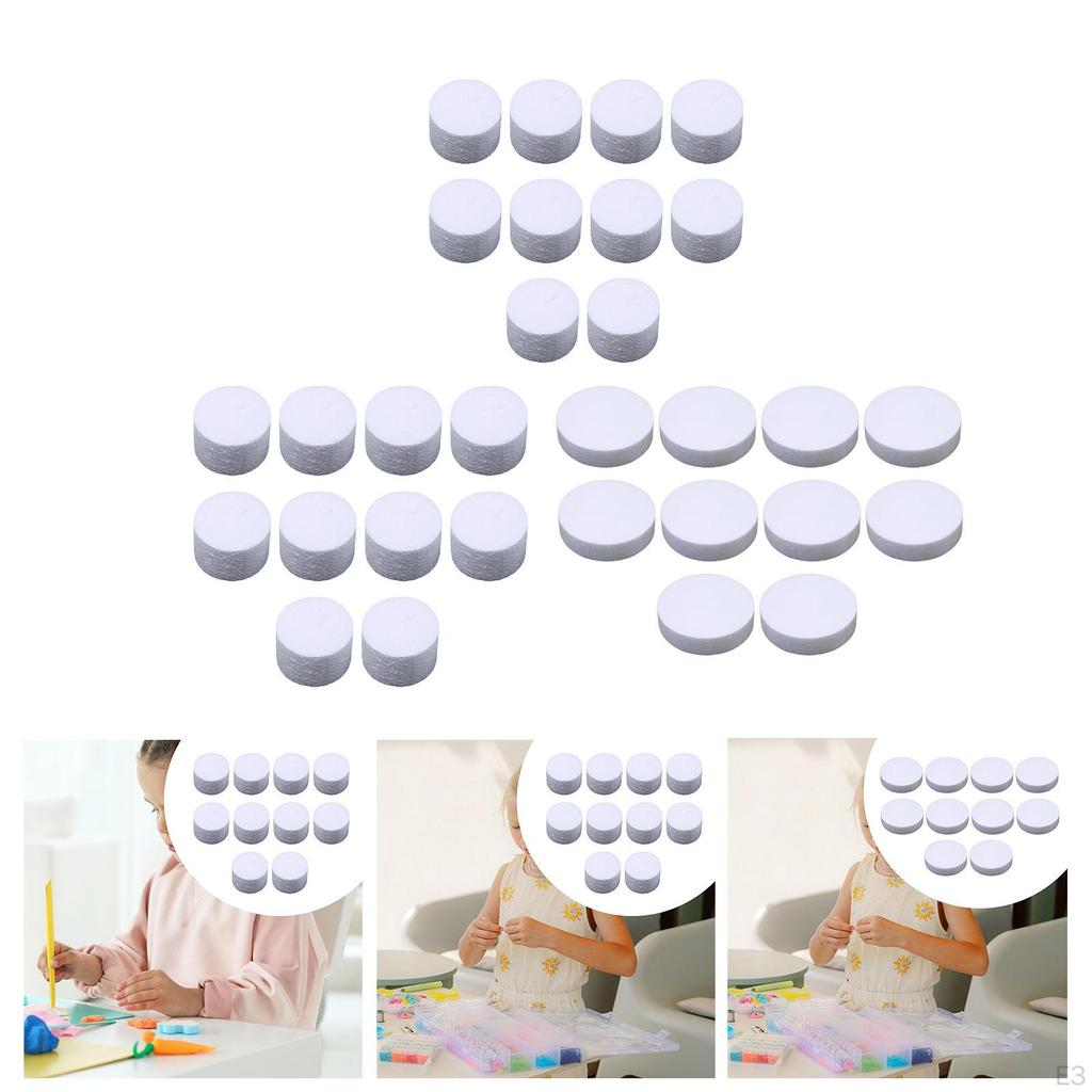 10 Pieces Foam Cylinders ,White ,Painting Supplies, Carving Craft Material Circles for Crafts