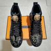 New casual shoes Men's solid rivets high top sports sole flats sequin soft soles Zapatos Hombre A8