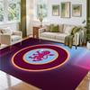 Aston Villa Football Design Crystal Velvet Rug Soft Decorative Mat for Bedroom Entrance