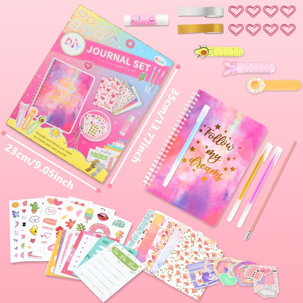 MITUKE Stationery Set for Diary Notebook Elementary School Girl Scrapbook System Blank Planner Kit Girls Set, Set, Gift, Kit, Journal, Diary,