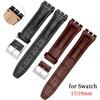 17mm 19mm Pasek do zegarka SWATCH Bransoletka ze skóry naturalnej Wysokiej jakości Pasek na nadgarstek Wodoodporny Sportowy Męski Damski Akcesorium do paska zegarka