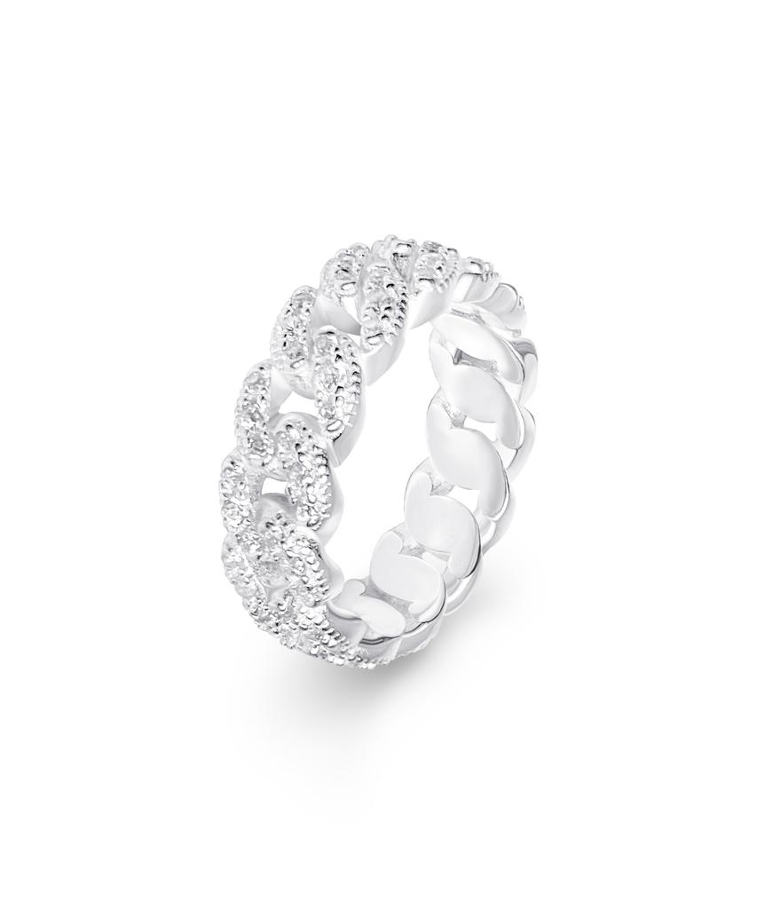 Raindrop Jewelry Raindrop Stones Cuban Chain Ring [S925]