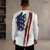 Men Plus Size Crew Neck Long Sleeve Shirt Black Gothic Skull Skeleton Hand Snake Graphic Casual Street Style Top
