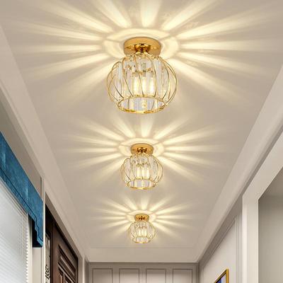 Modern Ceiling Light Crystal Chandelier Flush Mount Lighting for Hallway Bar Kitchen Dining Room Corridor