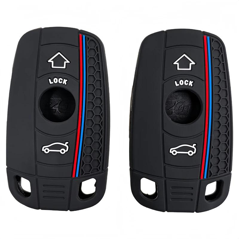 Silicone Remote Car Key Shell 3 Button Case Styling Cover Fob For BMW 1 3 5 6 Series E90 E91 E92 E60 E70 E71 E72 E82 E87 E88 E89