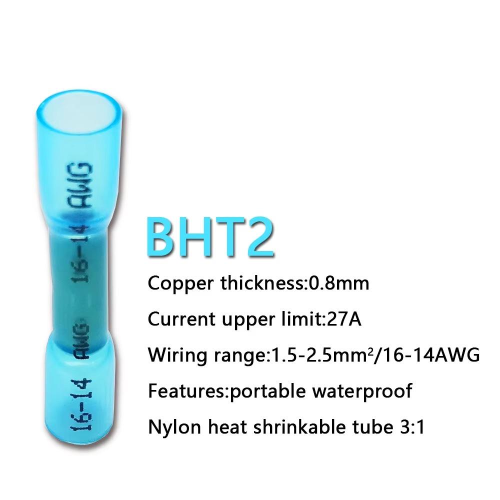 20PCS New AWG 26-10 Heat Shrink Butt Wire Connectors 0.3-6.0mm2 Waterproof Heat Shrink Connectors Insulated Universal Terminals