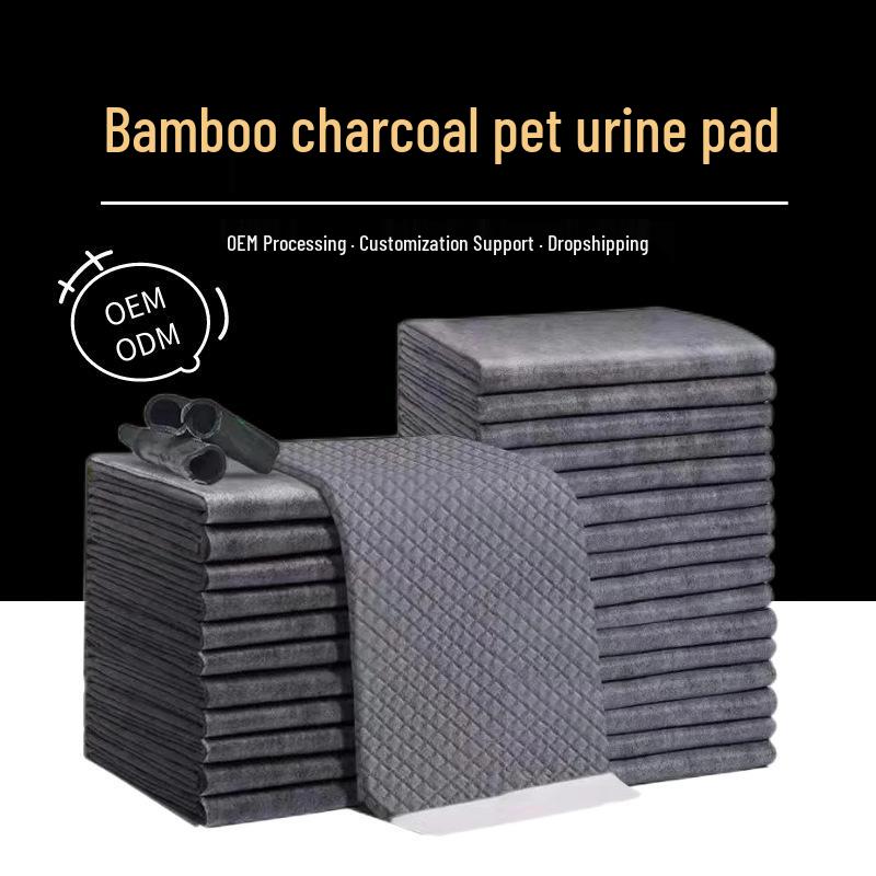Bamboo Charcoal Dog and Cat Pee Pads - Odor-Control, Thick, Absorbent, Disposable Diapers for Pets