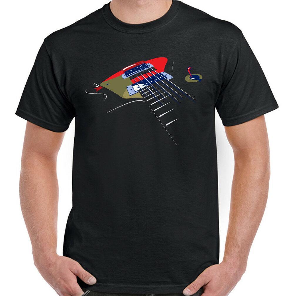 Guitar T-Shirt Perspective Mens Guitarist Acoustic Electric Bass Rock Music Band S разноцветный