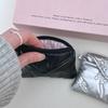 Dust Protection Cotton Material Quilted Wallet Bow Design 2-Layer Mini Storage Bag Portable Size Dust-Proof Card Bag Card Holder