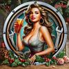 Vintage Woman With Wrench Drink Round Metal Wall Art Decor Home Bar Cafe