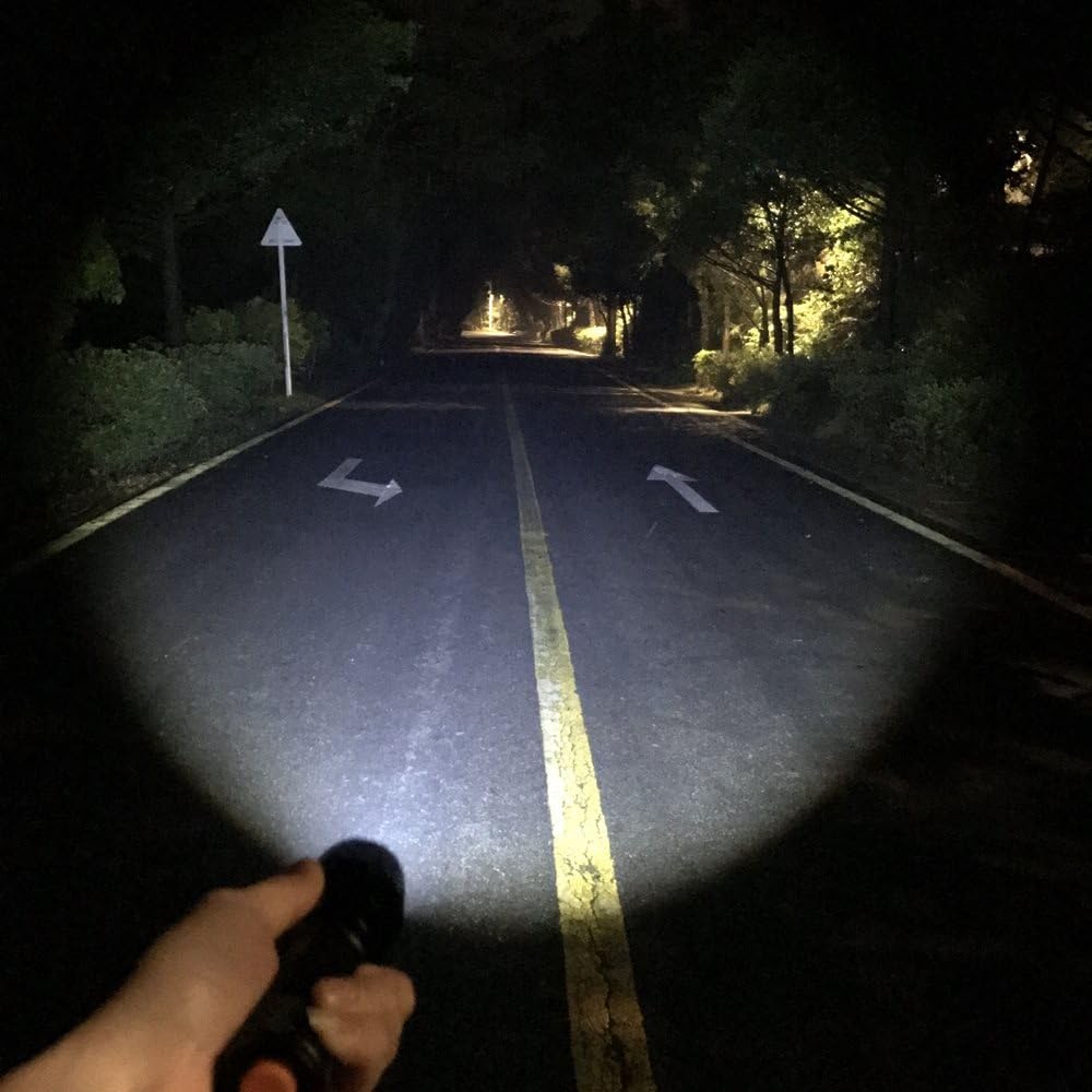 Alonefire SV96 Multifunctional Flashlight with and Blue 4 LEDs In Strobe Charging Lithium for Nighttime and Emergency Use Red, White, Green, Lights,