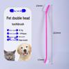Double-Head Pet Toothbrush for Dogs and Cats - Long Handle for Oral Cleaning