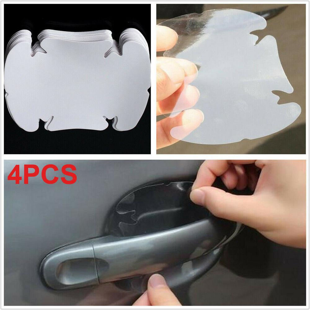 4pcs Universal Invisible Car Door Handle Scratches Automobile Shakes Protective Vinyl Protector Films Car Handle Protection