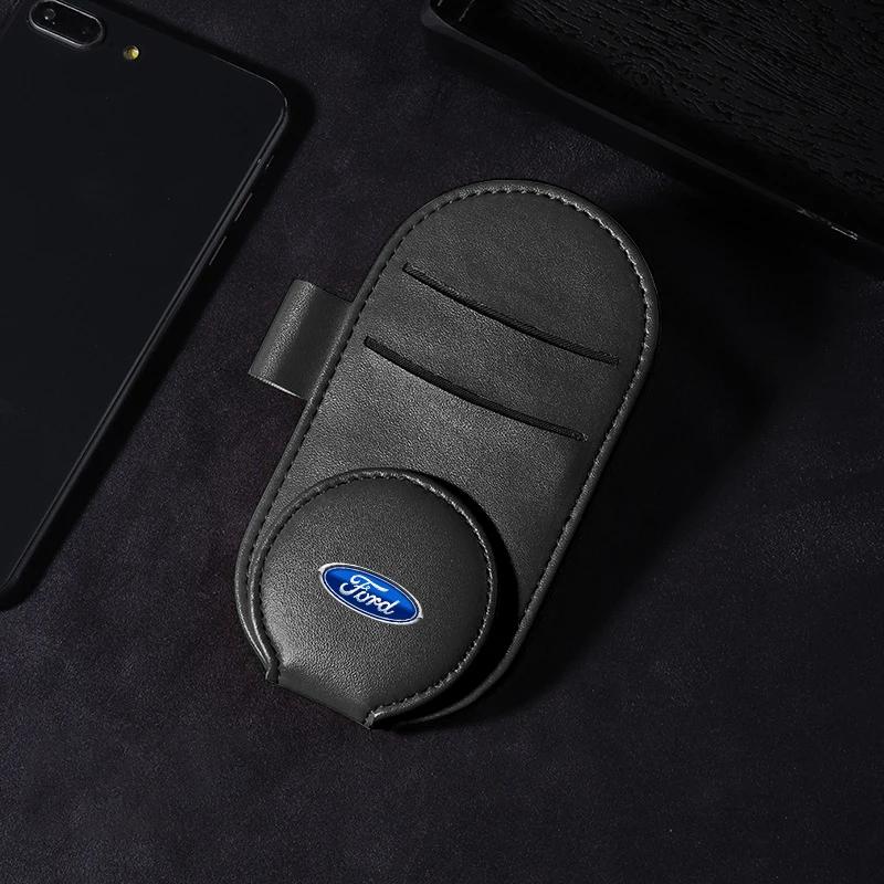 

2025 Hot For Ford Car Sunglasses Holder Multifunction Eyeglasses Hanger Portable Ticket Card Clip For Ford Ranger Focus Kuga Mus