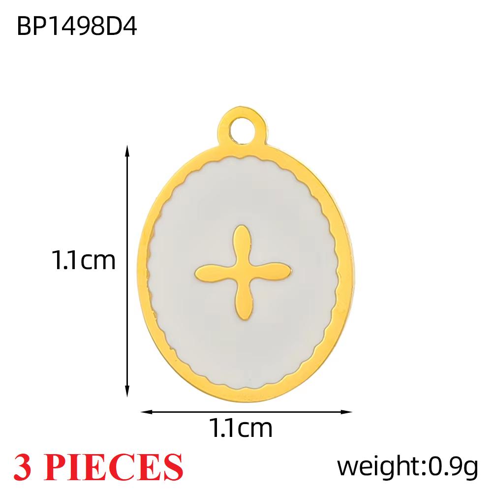 3PCS/LOT CARLIDANA Gold Plated Enamel Charms, Sun Star Boots Halloween Pendants, Stainless Steel DIY Jewelry With Clasp