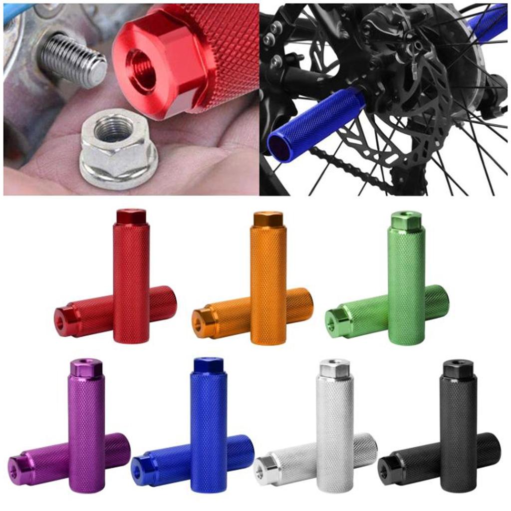 2Pcs Bicycles Foot Rest Stunt Pegs Anti-slip Bikes Rear Feet Stunt Pegs Aluminum Alloy Anti-Skid Bikes Foot Pegs Set