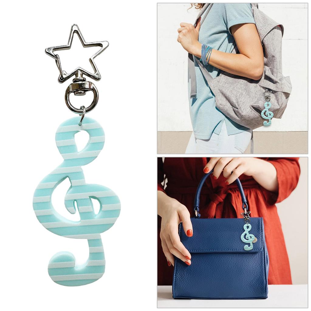 Music Note Keychain For Keys Bags Backpacks Acrylic Alloy Design Lightweight Portable Gift For Musicians Music Lovers