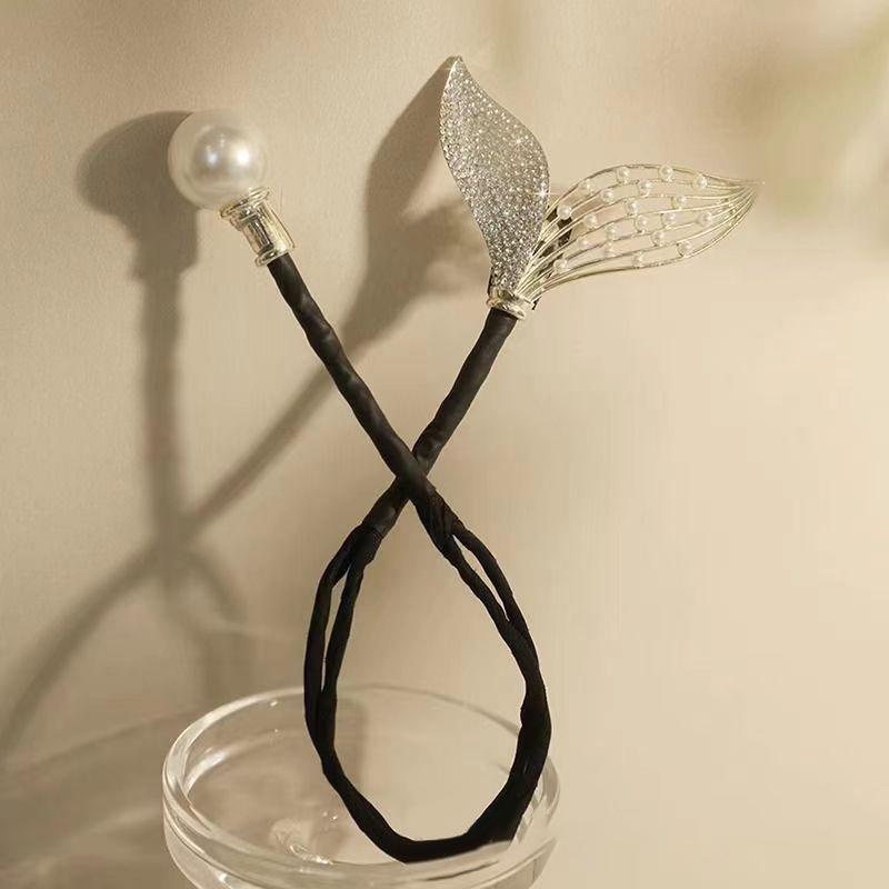 Korean Hair Curler Styling Accessories Women'S Elegant Fishtail Pearl  Hairpin Bun Maker Hair Twister Hairgrip Bun Maker